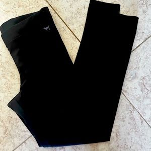 PINK- black nylon leggings